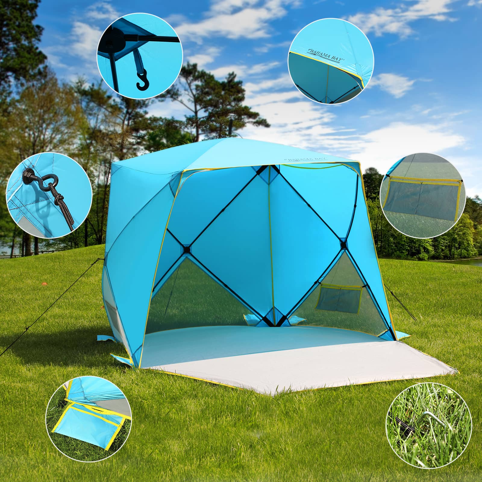 Pop-Up Beach Tent for 3–4 People Portal Outdoors