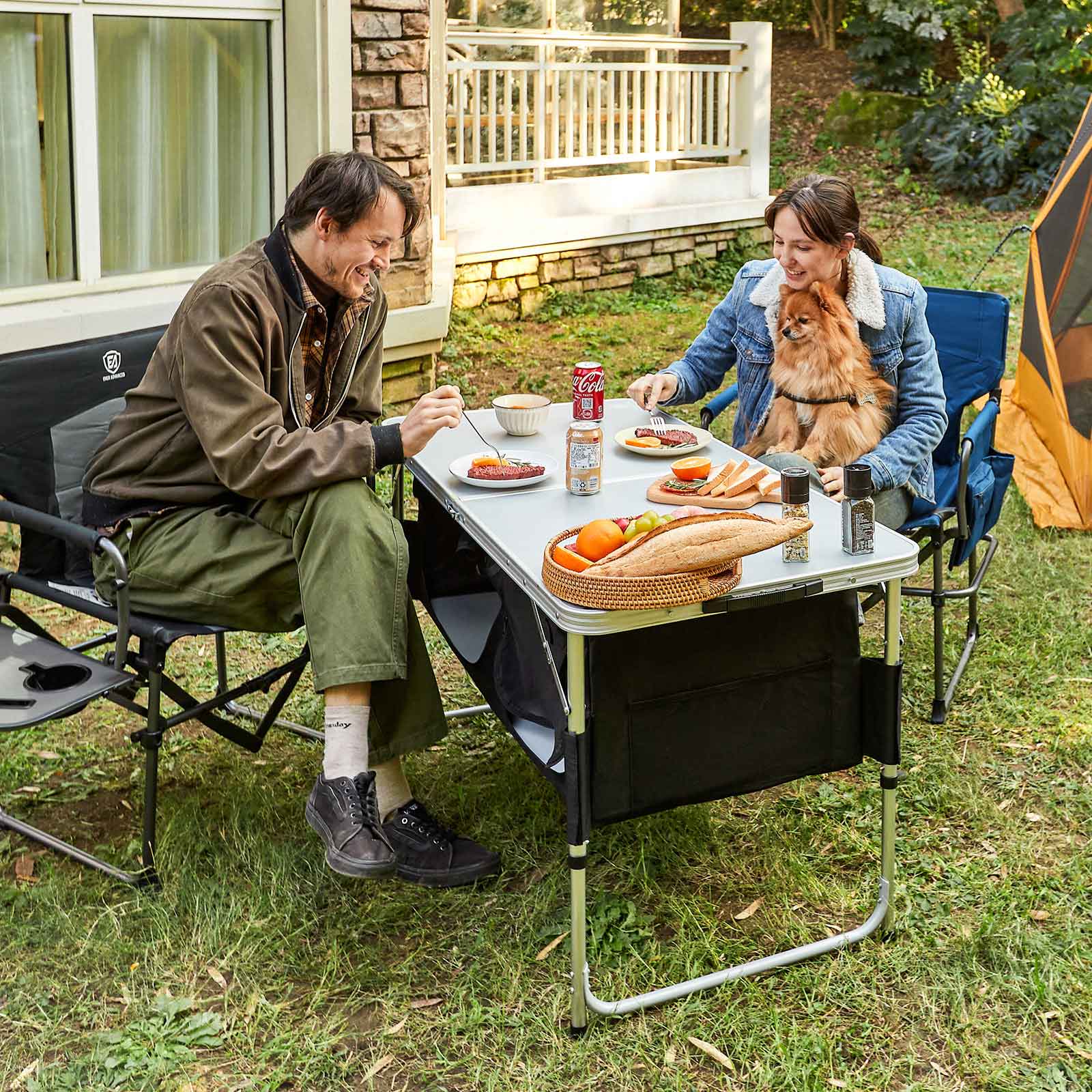 Adjustable Camping Kitchen Table | EVER ADVANCED – Portal Outdoors