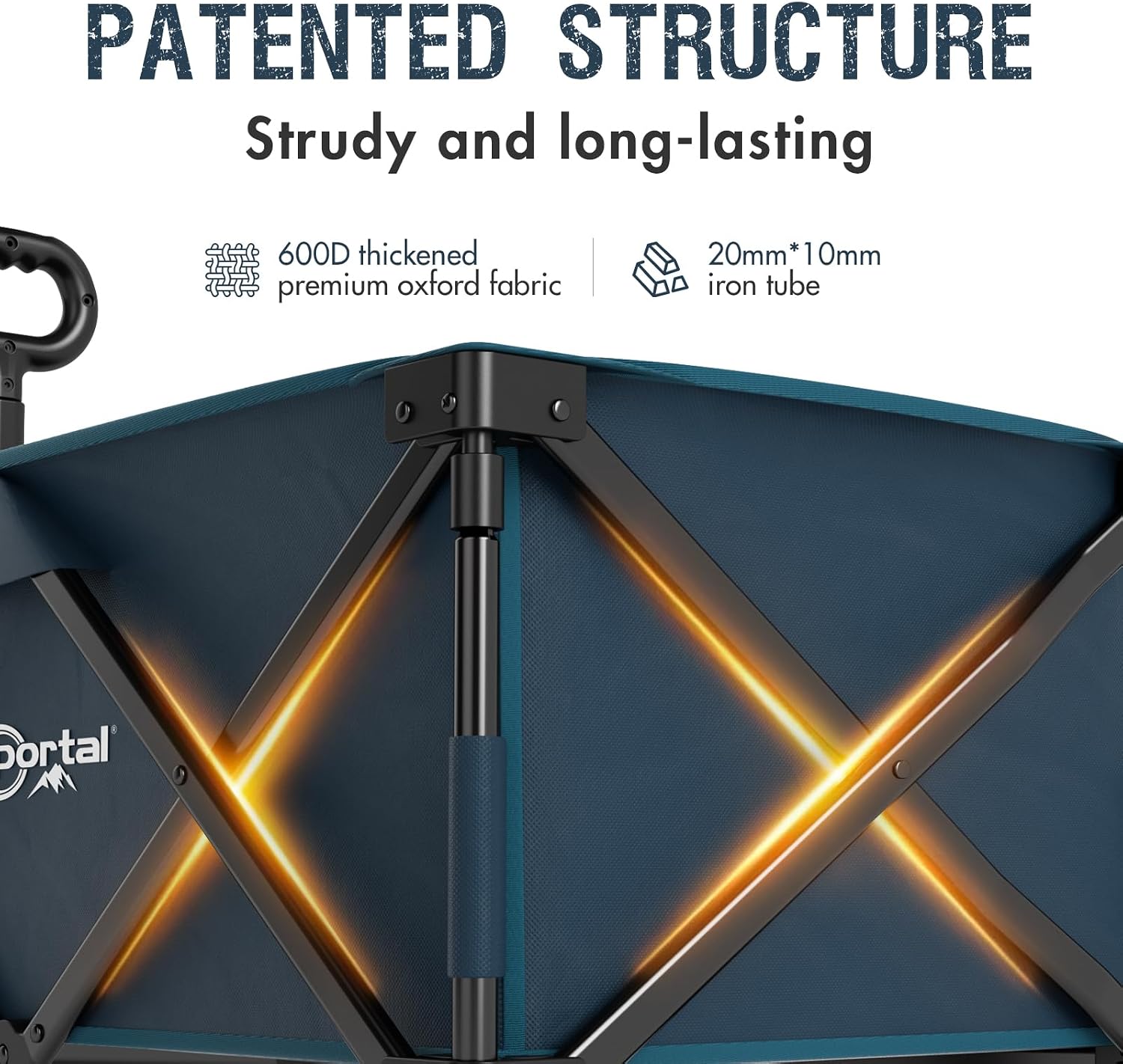 Portal Outdoors All Terrain Folding Wagon Deep Ocen Blue
