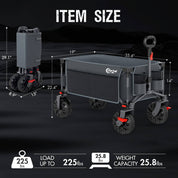 Portal Outdoors All Terrain Folding Wagon Gray