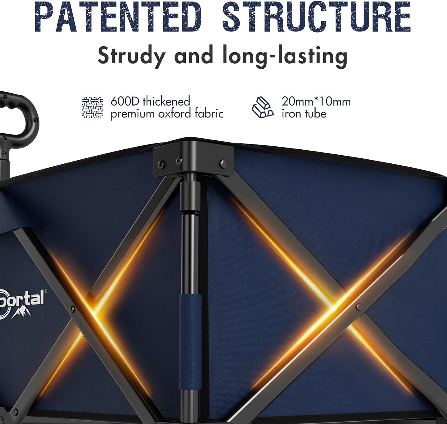Portal Outdoors All Terrain Folding Wagon Prussian Blue