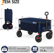 Portal Outdoors All Terrain Folding Wagon Prussian Blue