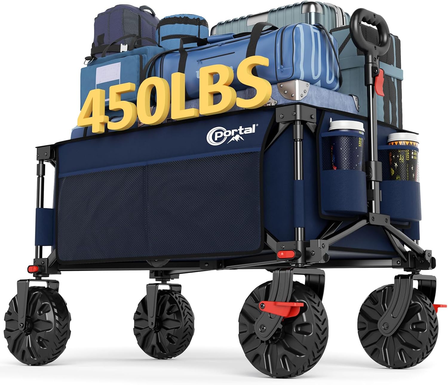 Portal Outdoors All Terrain Folding Wagon Prussian Blue