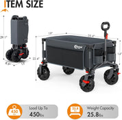 Portal Outdoors All Terrain Folding Wagon Gray
