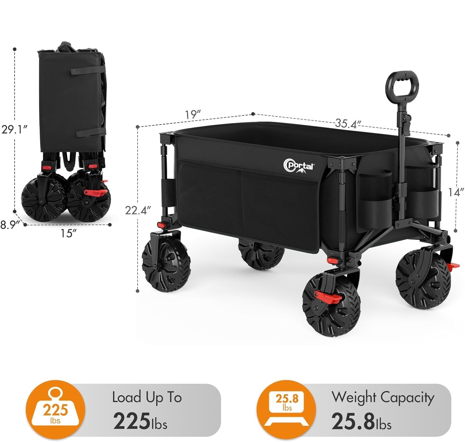 Portal Outdoors All Terrain Folding Wagon - Portal Outdoors