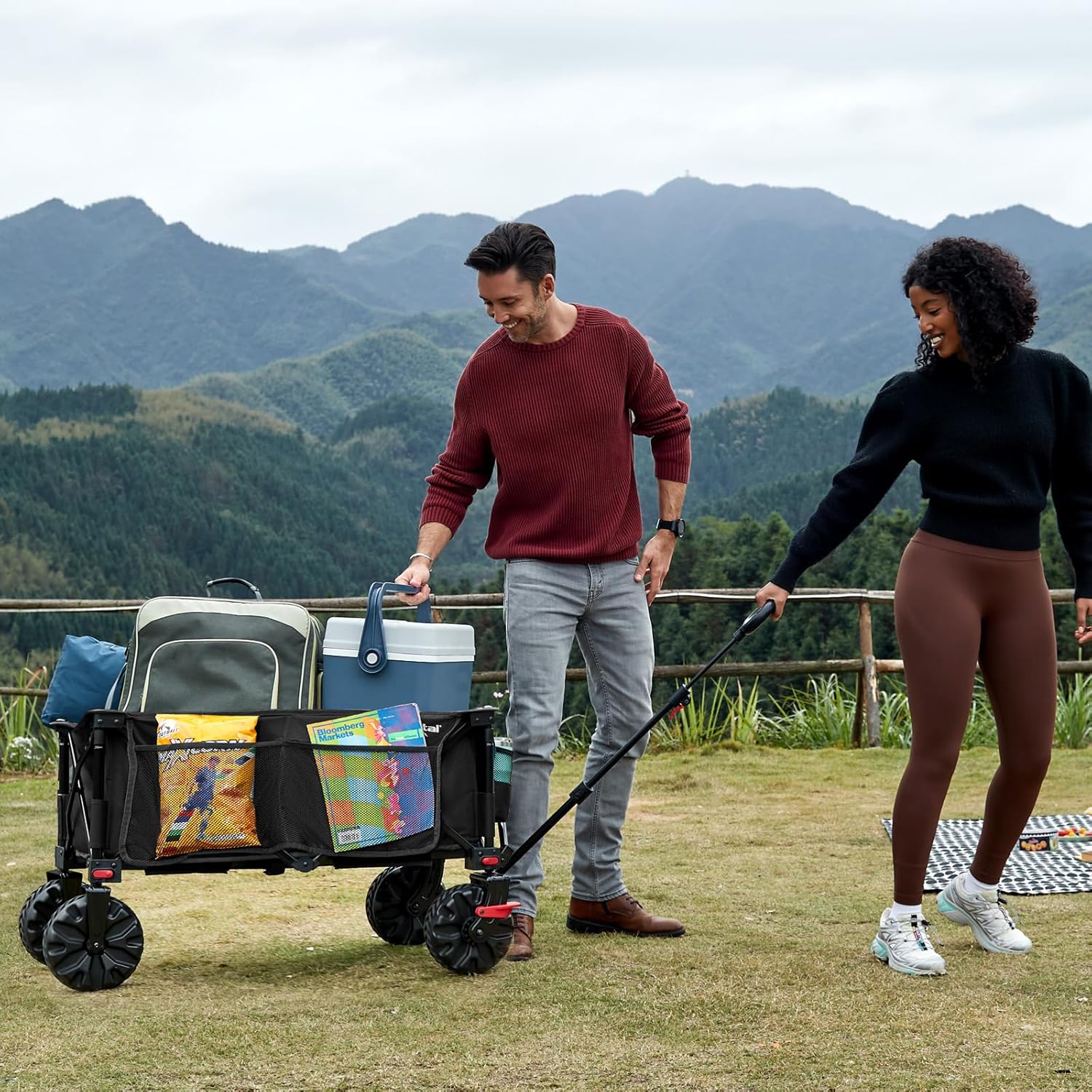 All Terrain Folding Wagon - Portal Outdoors - Black 