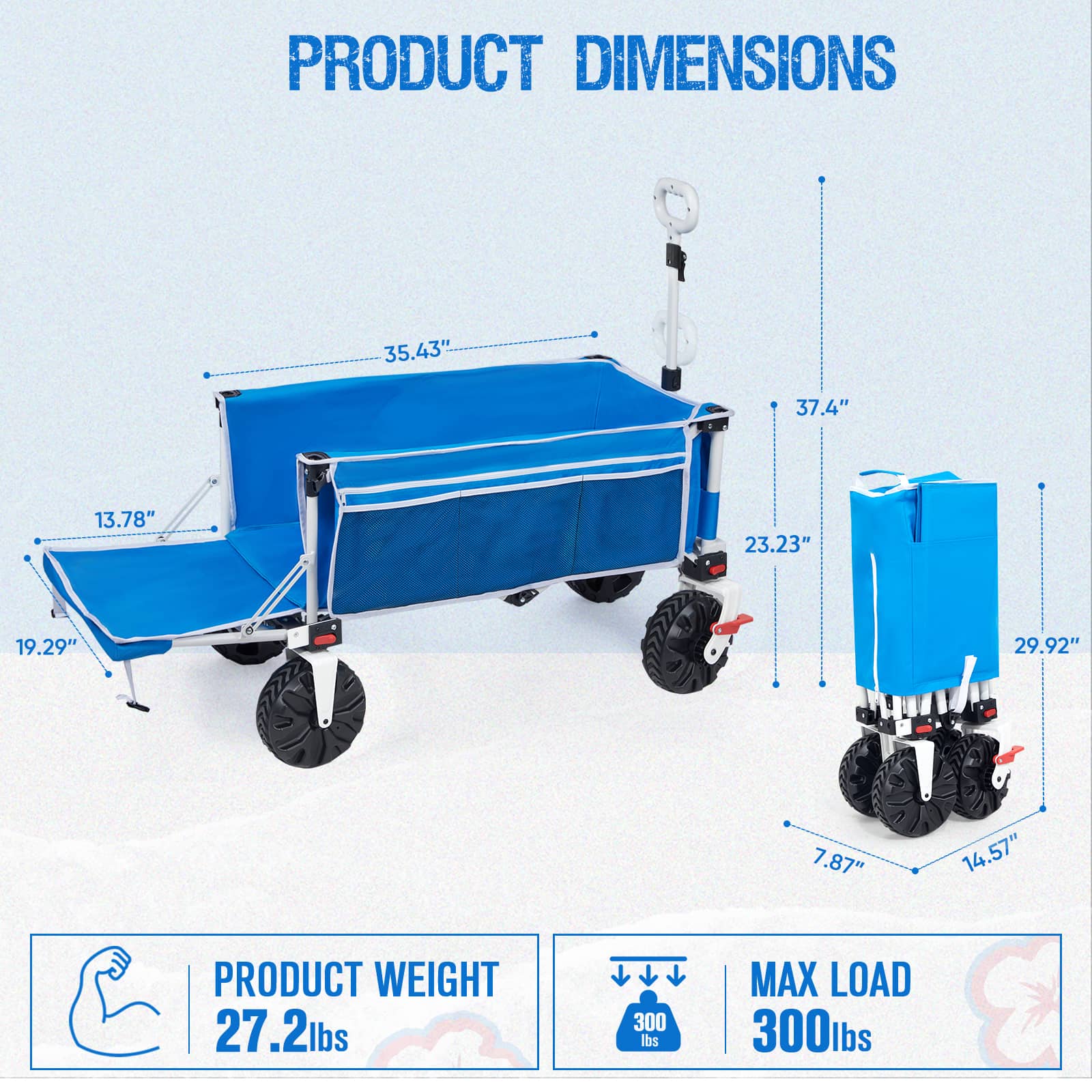 Old Bahama Bay Extra Long Beach Wagon Blue