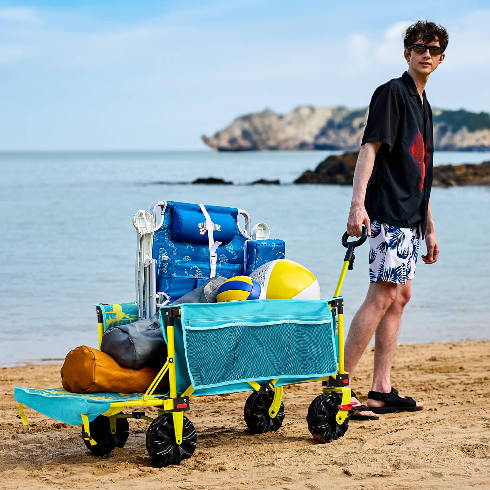 Old Bahama Bay Extra Long Beach Wagon Teal