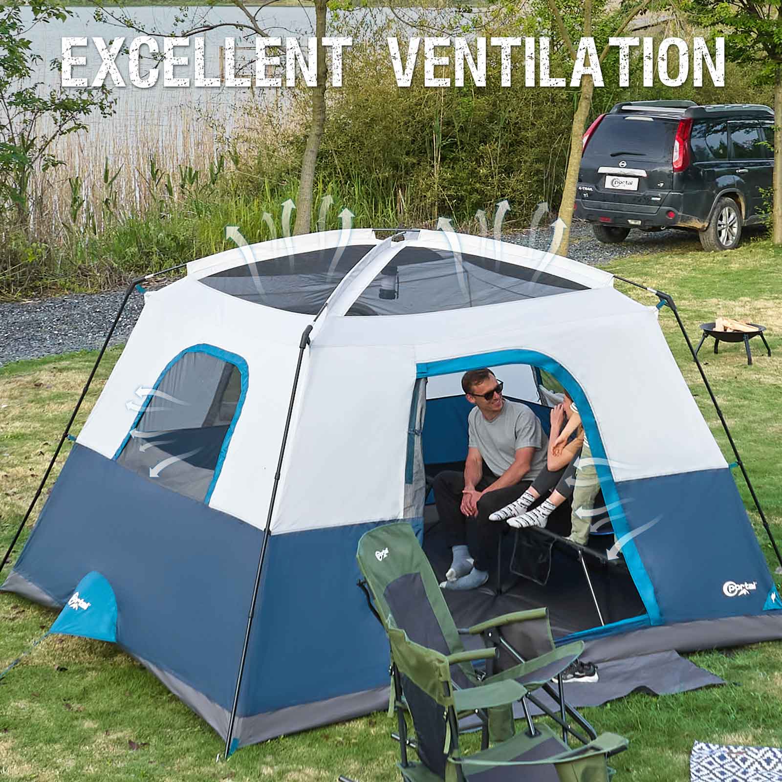 tente pj0075 6 Person Instant Cabin Tent