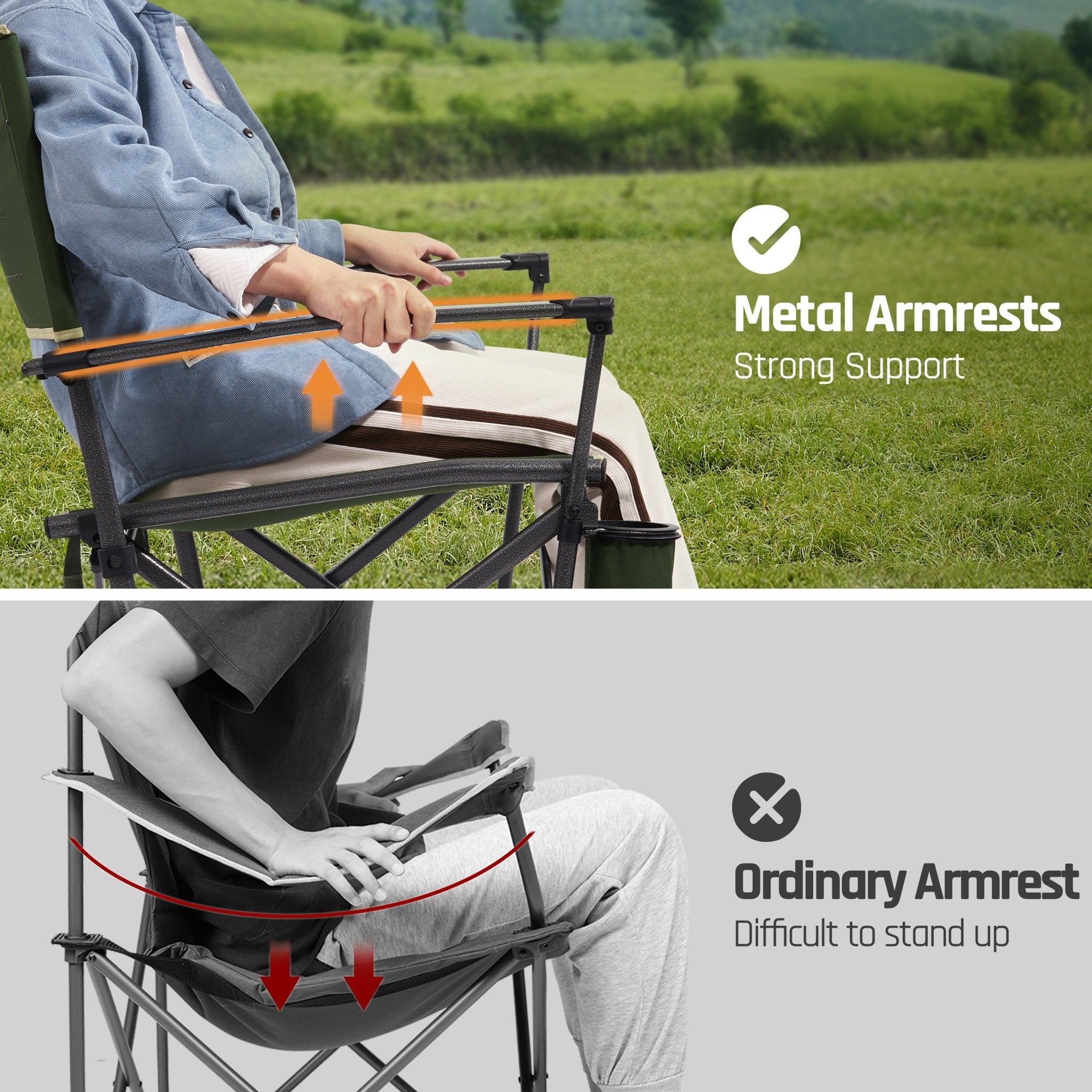 DMH Outdoors Oversized Folding Camping Chairs - Portal Outdoors