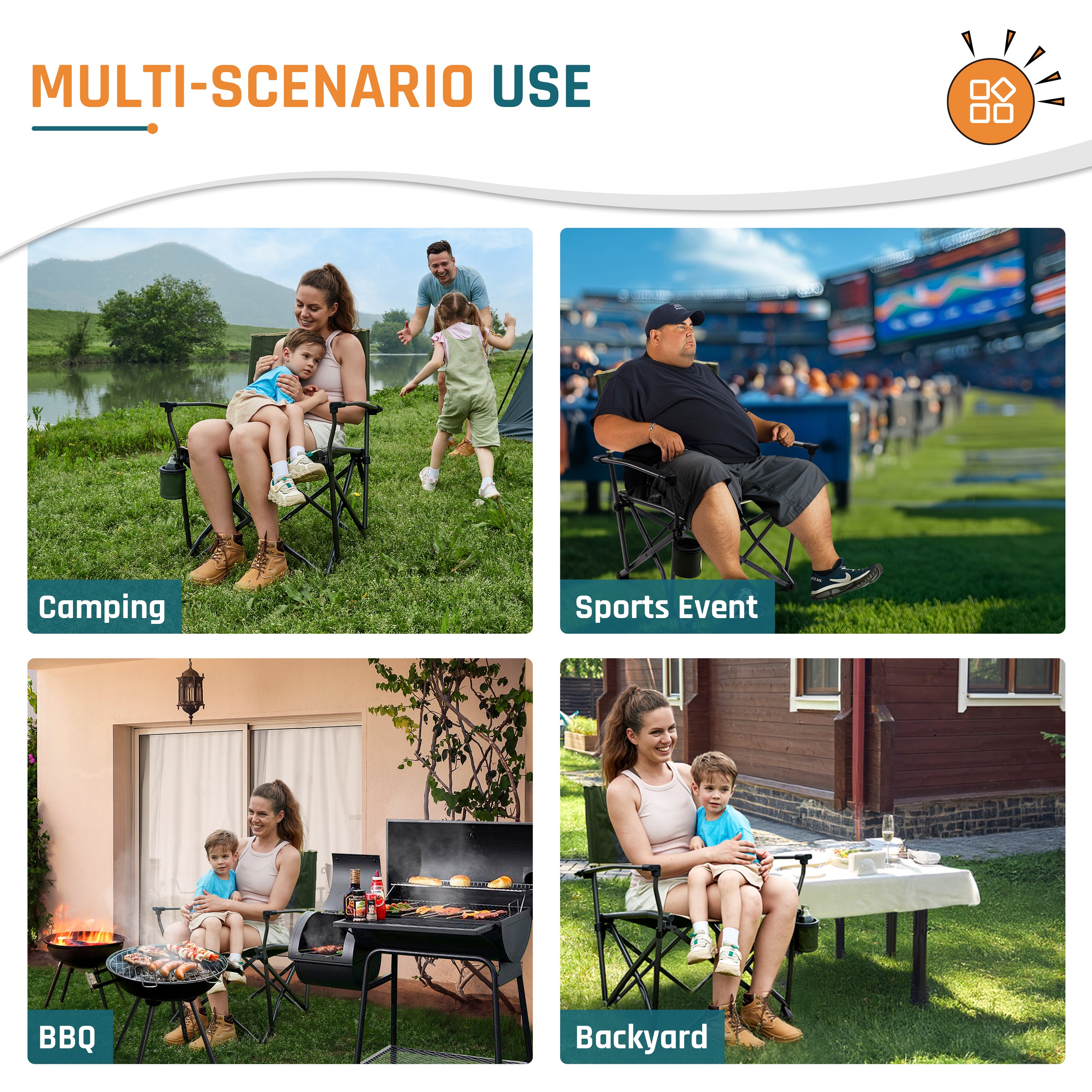 DMH Outdoors Oversized Folding Camping Chairs