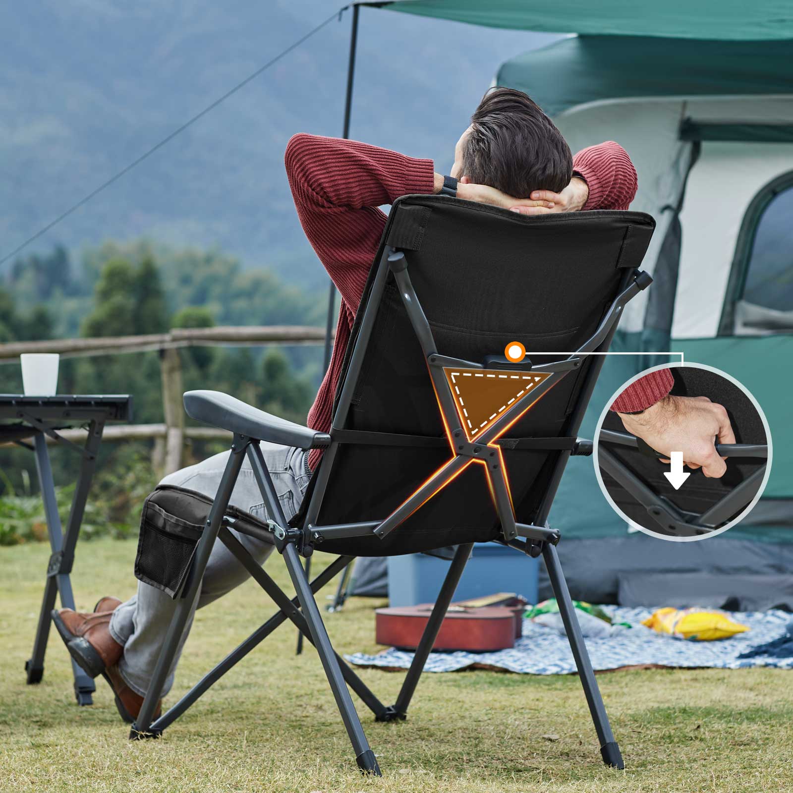 Portal Outdoors Reclining Camping Chair
