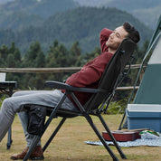 Portal Outdoors Heated Reclining Camping Chair Black