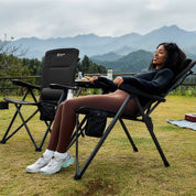 Portal Outdoors Heated Reclining Camping Chair Black