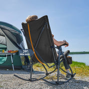 Portal Outdoors Rocking Camping Chair Black Color with High Back