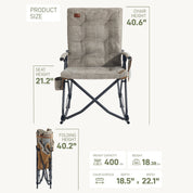 EVER ADVANCED Collapsible Patio Rocking Camping Chair - Rocking Chair