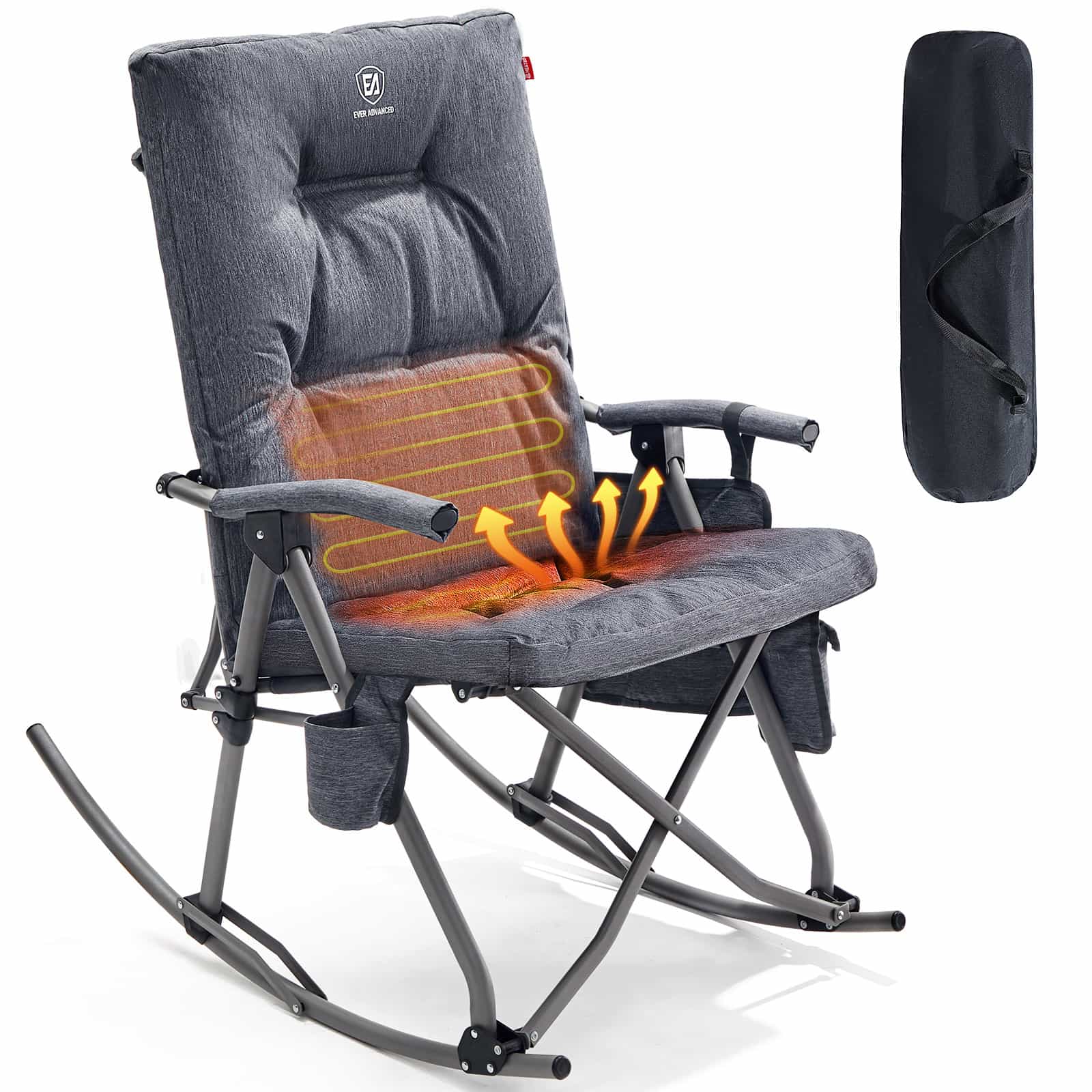 EVER ADVANCED Heated Oversized Rocking Chair - Portal Outdoors