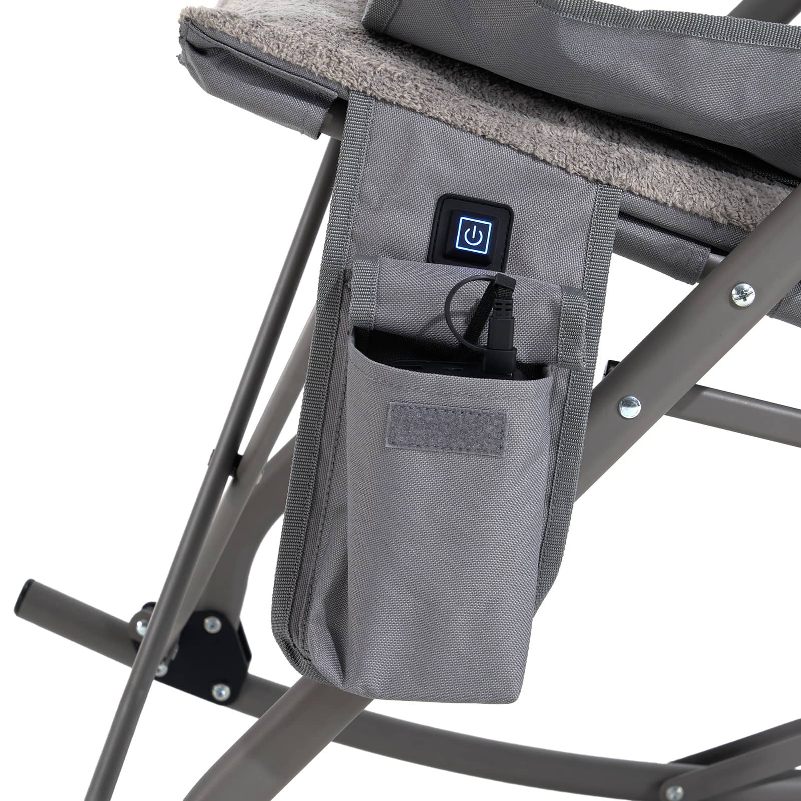 EVER ADVANCED Heated Oversized Padded Rocking Chair