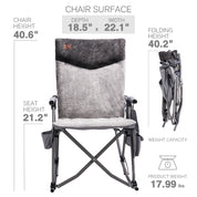 EVER ADVANCED Heated Oversized Padded Rocking Chair