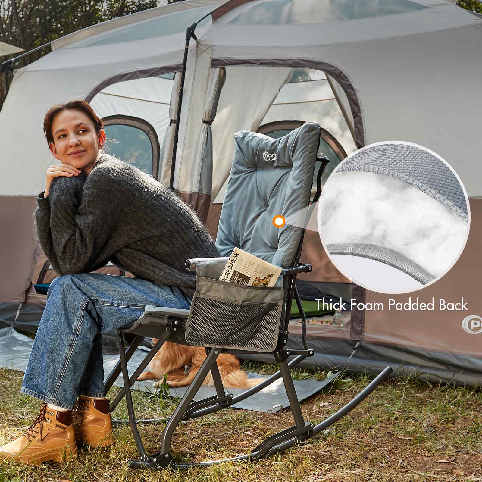 Ubuy Folding Chairs Timber Ridge Catalpa Relax Rock Chair PORTAL