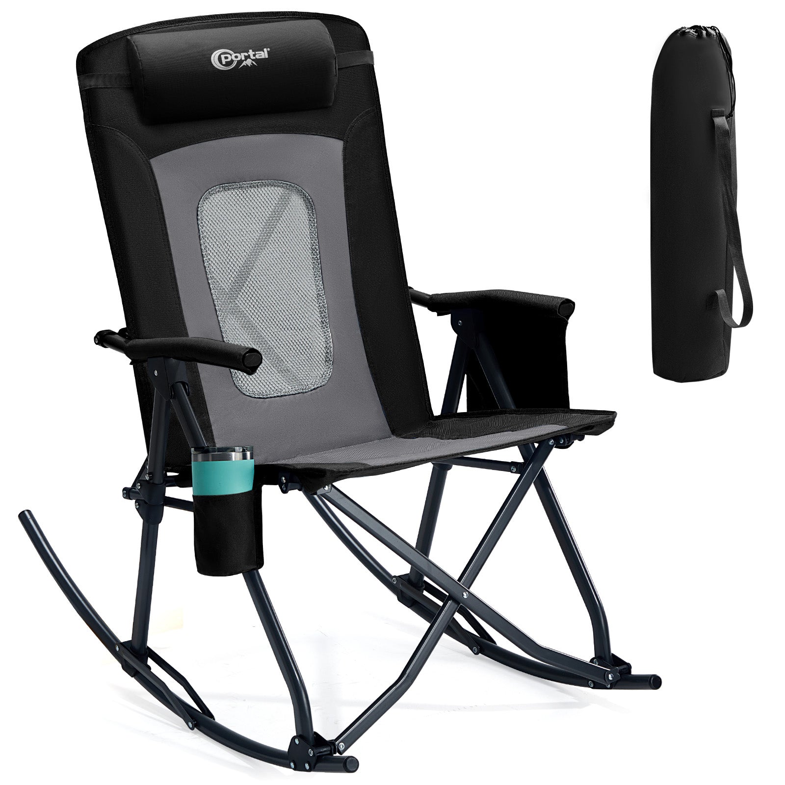 椅子 Folding rocking chair Heavy Duty Folding Rocking Camping Chair – Portal Outdoors