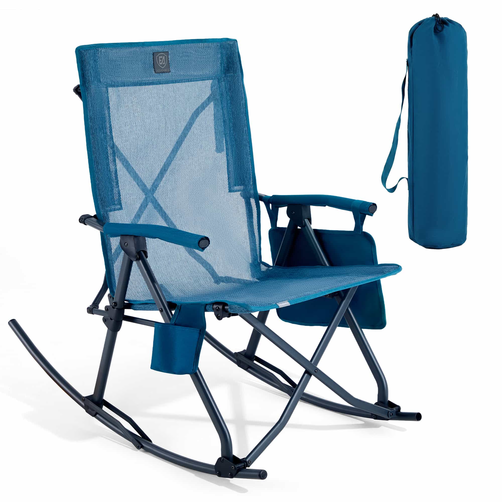 EVER ADVANCED Stretch Mesh Rocking Camping Chair
