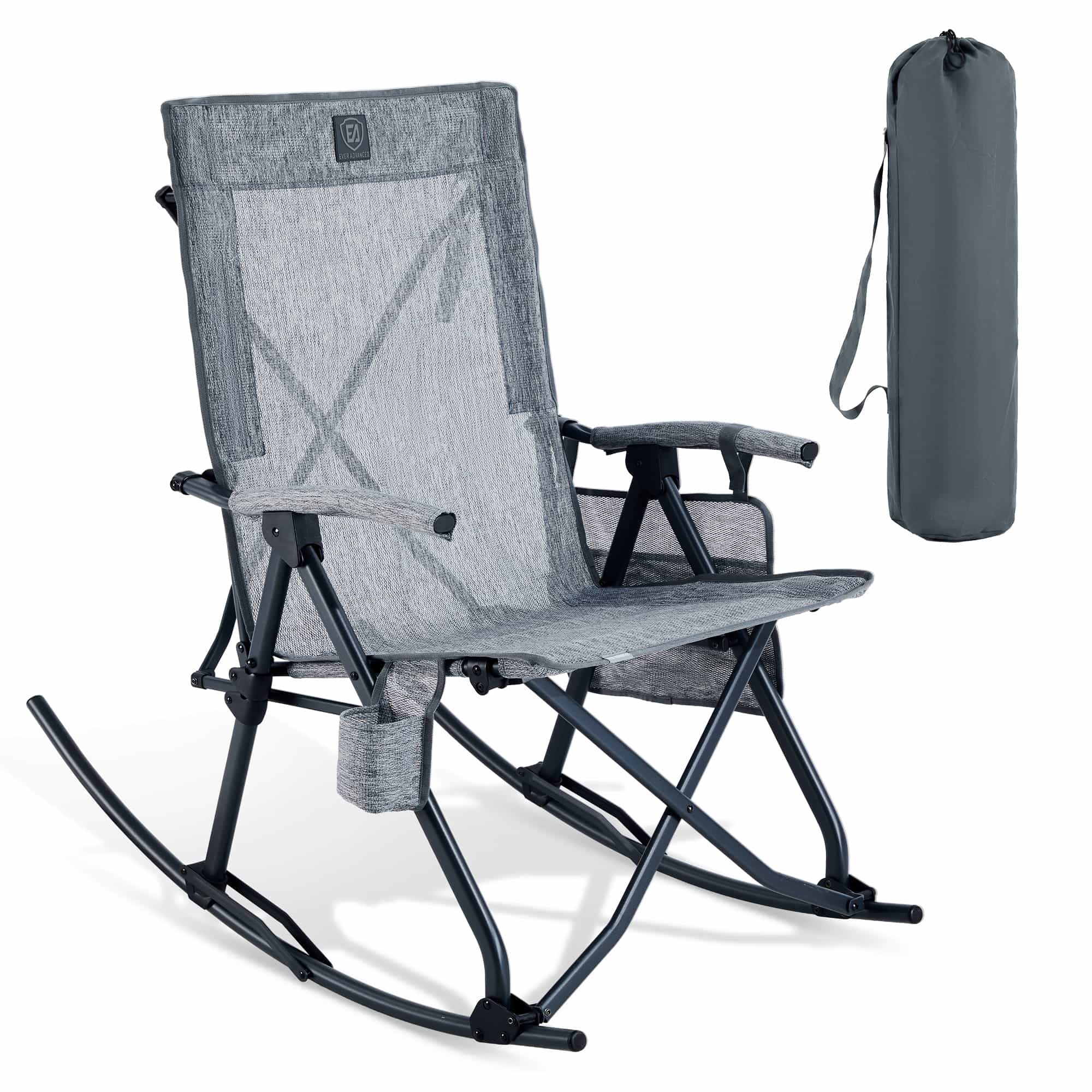 EVER ADVANCED Stretch Mesh Rocking Camping Chair