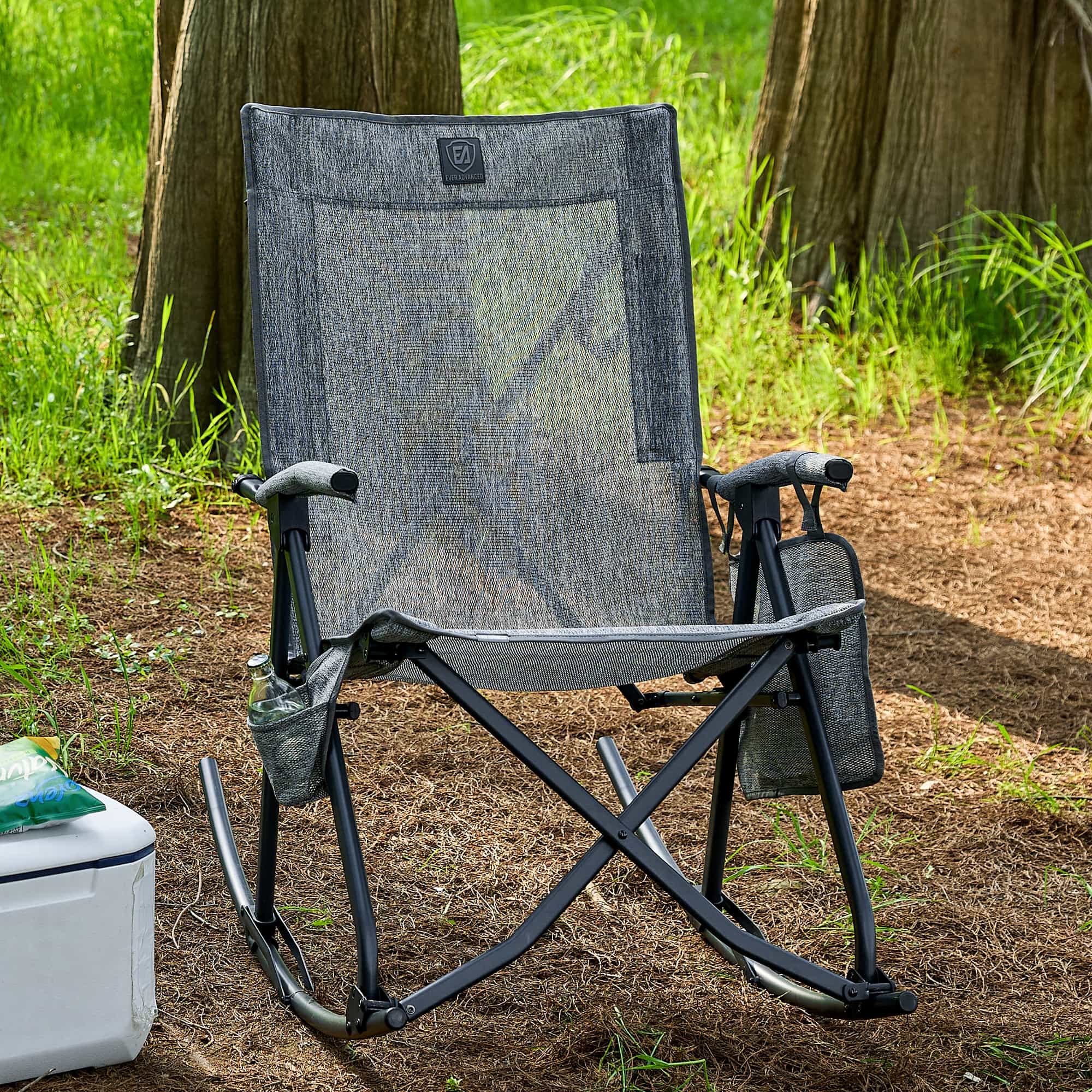 EVER ADVANCED Stretch Mesh Rocking Camping Chair