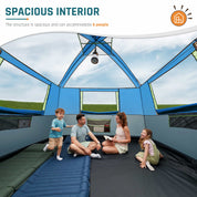 DMH Outdoors 6 Person Camping Tent with Screen Porch