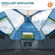 DMH Outdoors 6 Person Camping Tent with Screen Porch