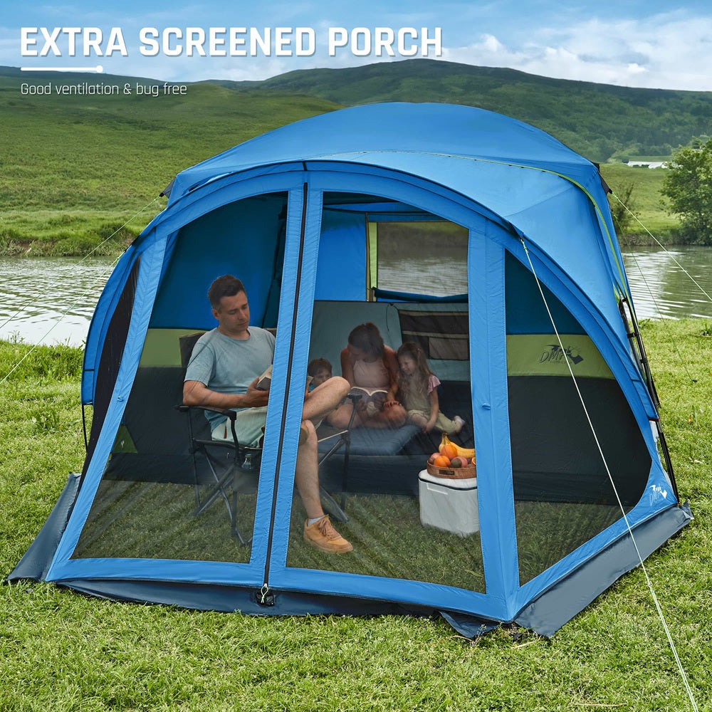 DMH Outdoors 6 Person Camping Tent with Screen Porch