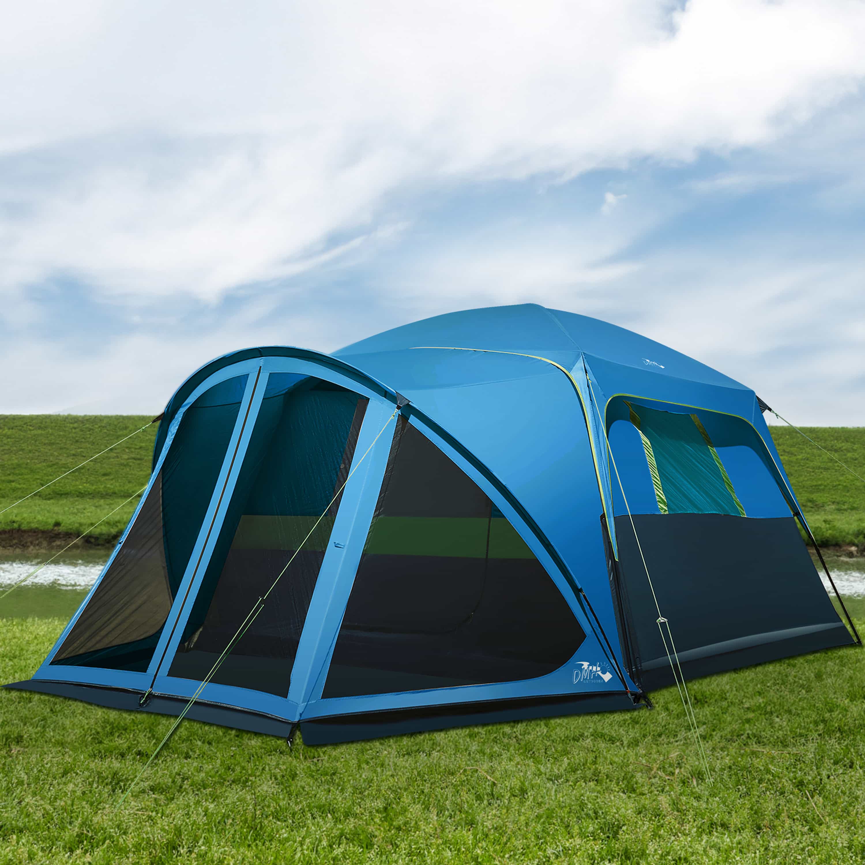 DMH Outdoors 6 Person Camping Tent with Screen Porch