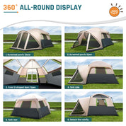 DMH Outdoors 6 Person Camping Tent with Screen Porch