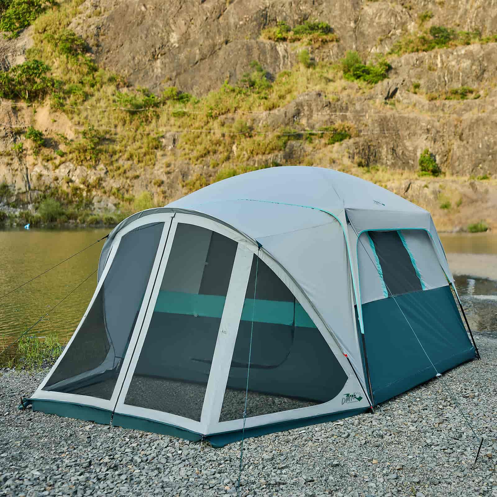 DMH Outdoors 6 Person Camping Tent with Screen Porch