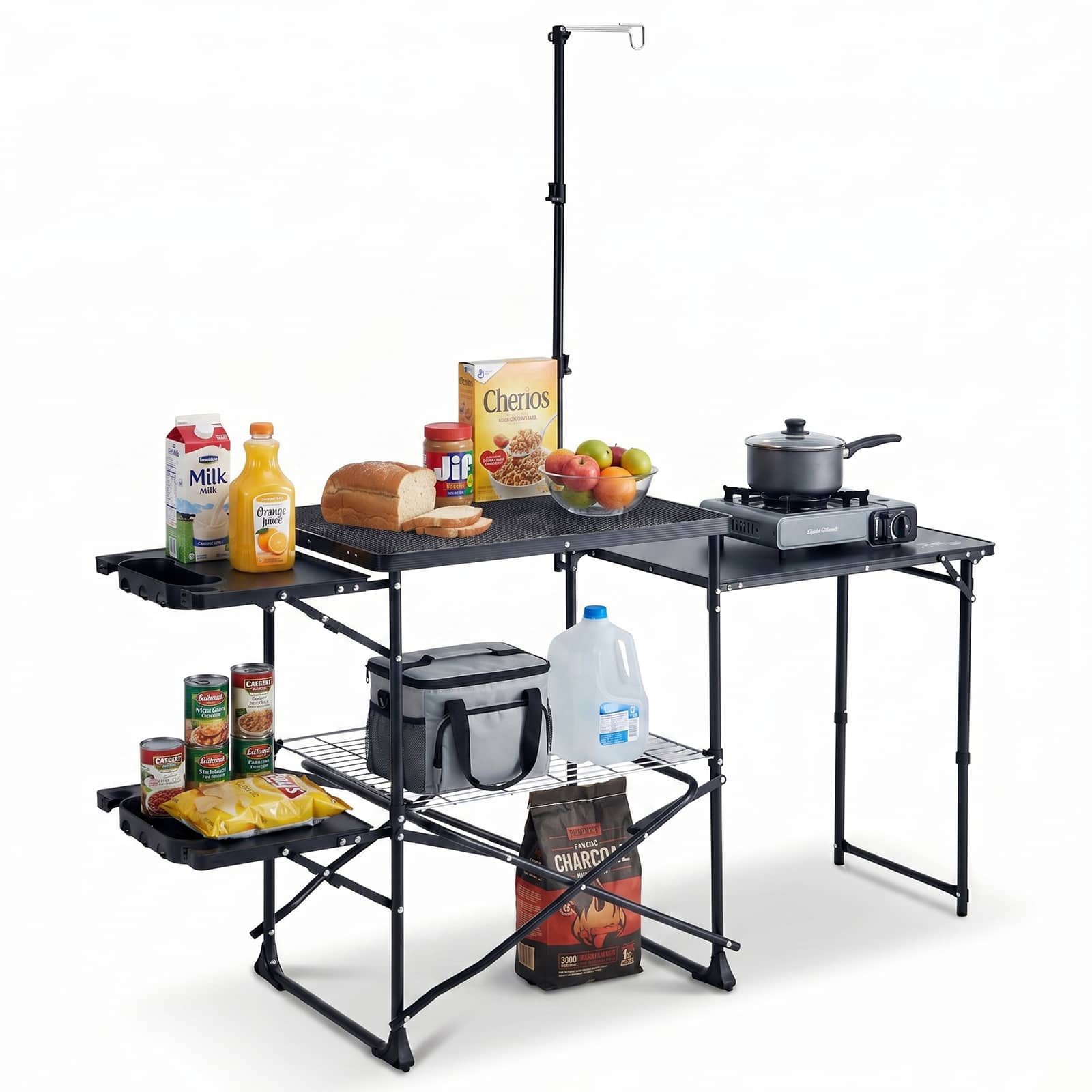 DMH Outdoors Folding Camping Kitchen Station Grill Table