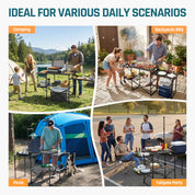DMH Outdoors Folding Camping Kitchen Station Grill Table