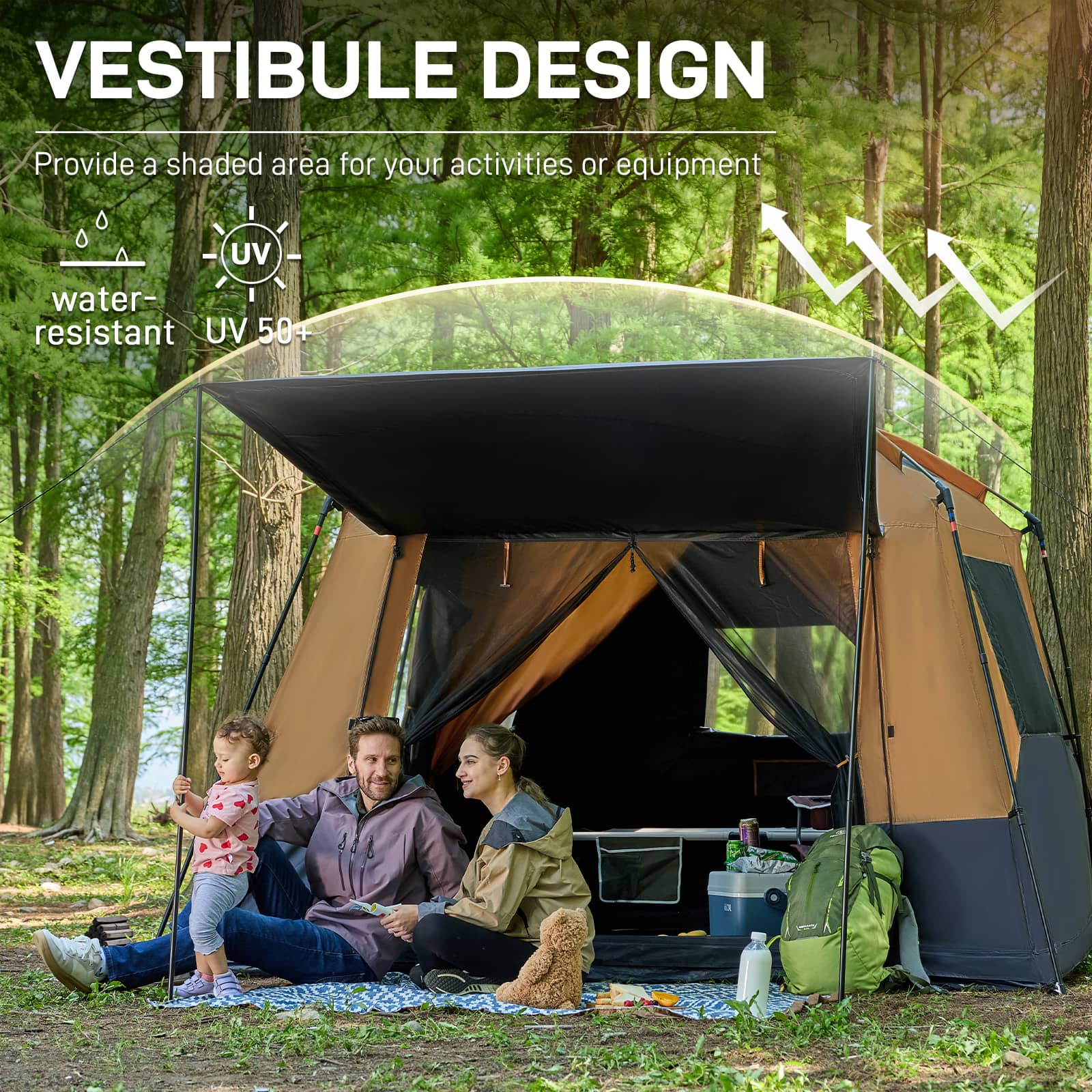 EVER ADVANCED 10 Persons Blackout Tent With Porch - Portal Outdoors