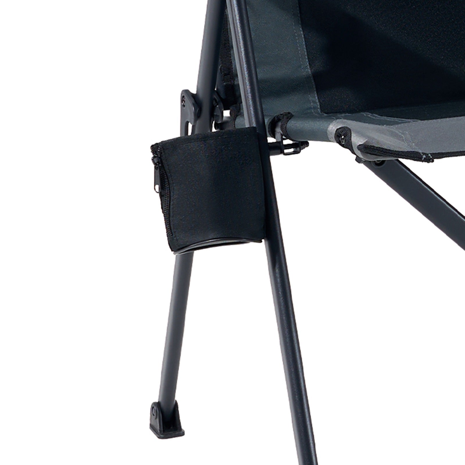 EVER ADVANCED Reclining Camping Chairs Black Gray Color With  Cup Holder