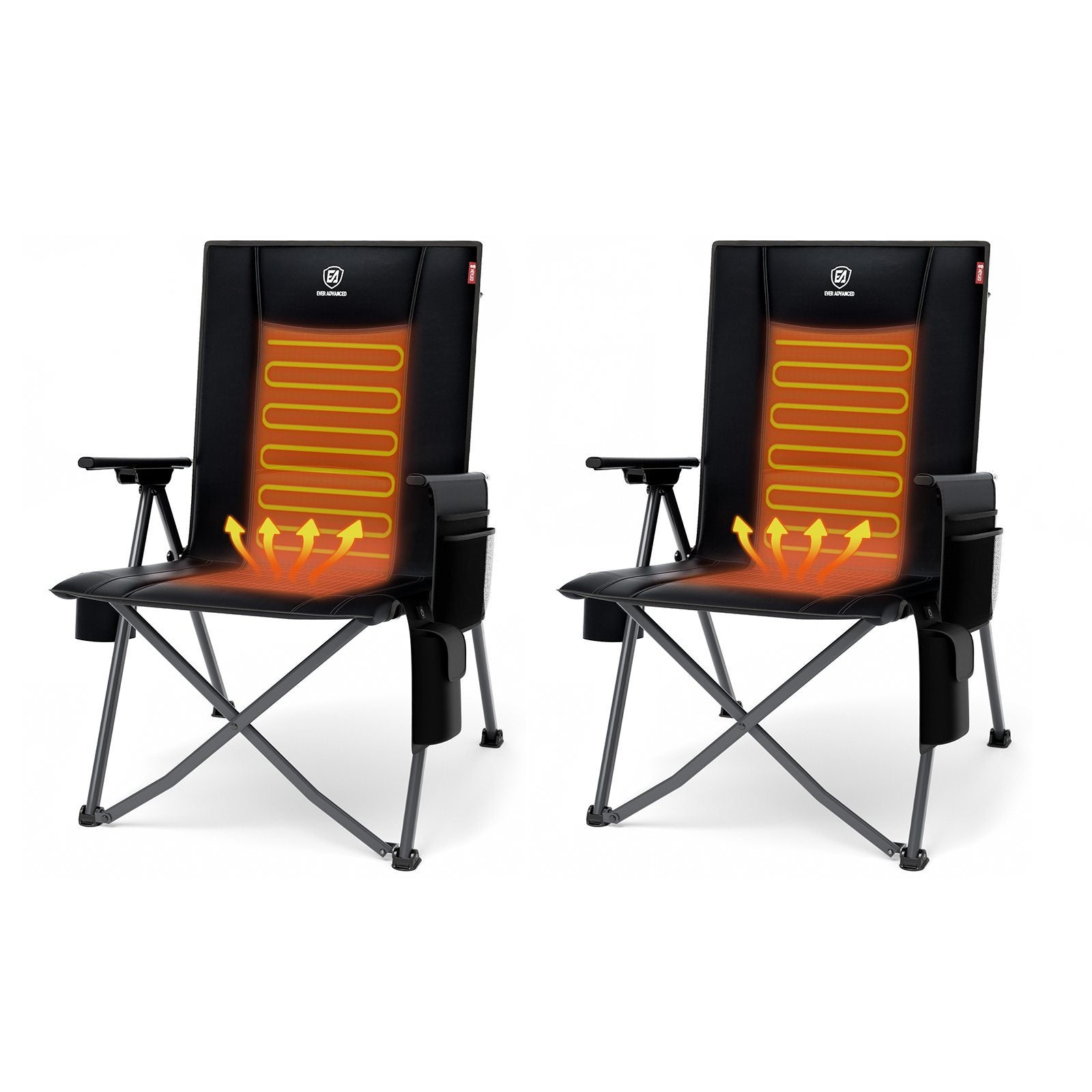 EVER ADVANCED Heated Reclining Camping Chairs Bundle - Portal Outdoors