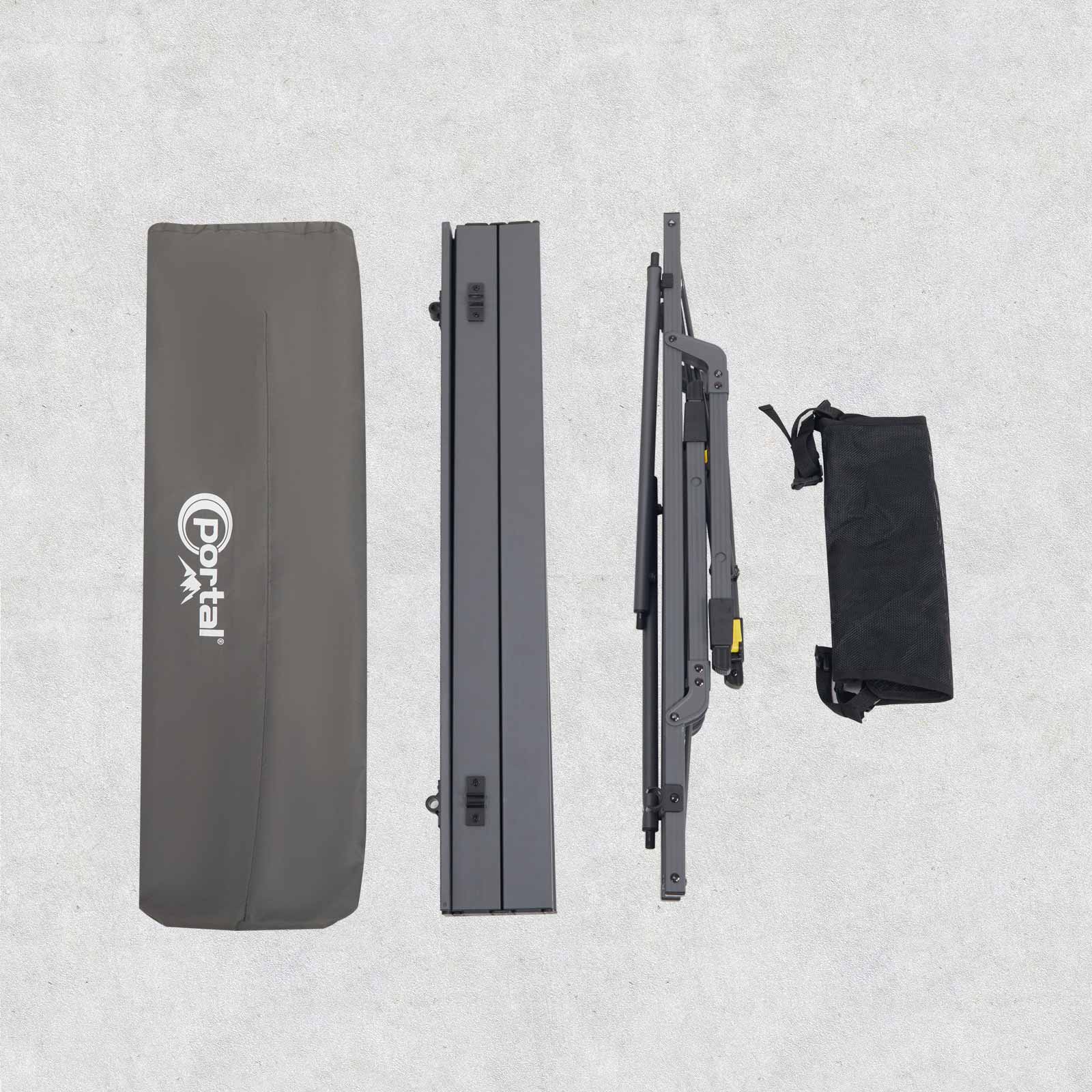 Portal Outdoors Quick Adjust Roll-Up Table - Large Size - Gray Color