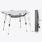Portal Outdoors Roll-Up Adjustable Outdoor Utility Table