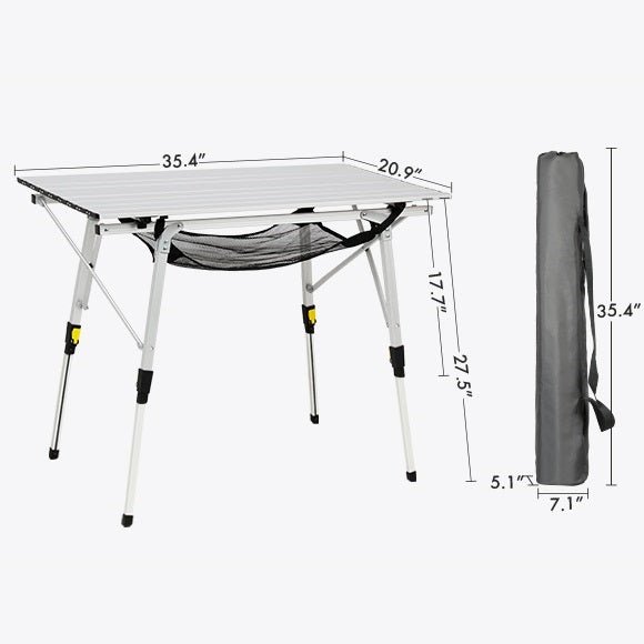 Portal Outdoors Roll-Up Adjustable Outdoor Utility Table