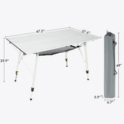 Portal Outdoors Roll-Up Adjustable Outdoor Utility Table
