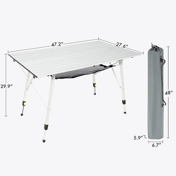 Portal Outdoors Roll-Up Adjustable Outdoor Utility Table