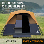 EVER ADVANCED 6 Person Instant Blackout Camping Tent - Portal Outdoors