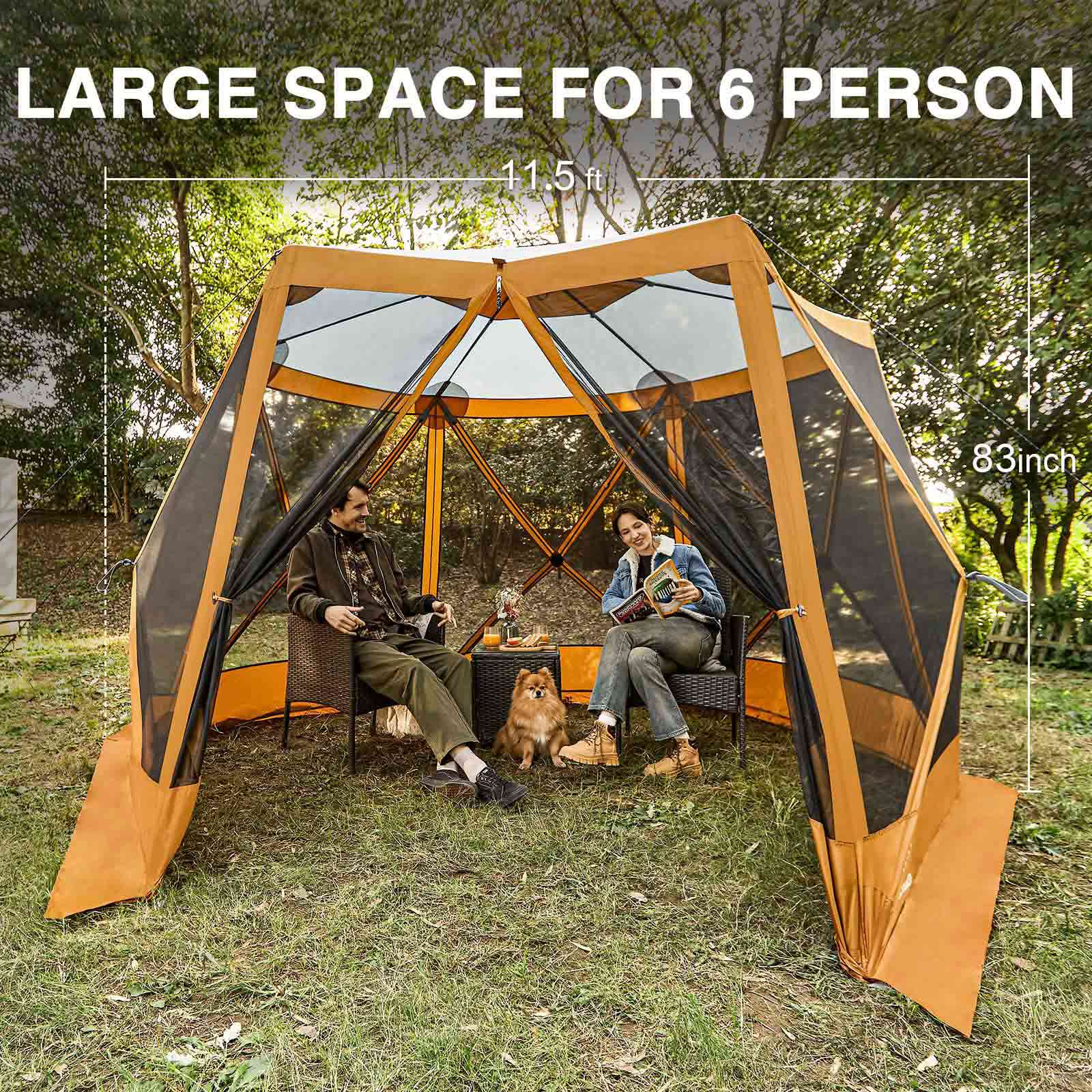 EVER ADVANCED 6 Person Pop up Screen Tent - Portal Outdoors