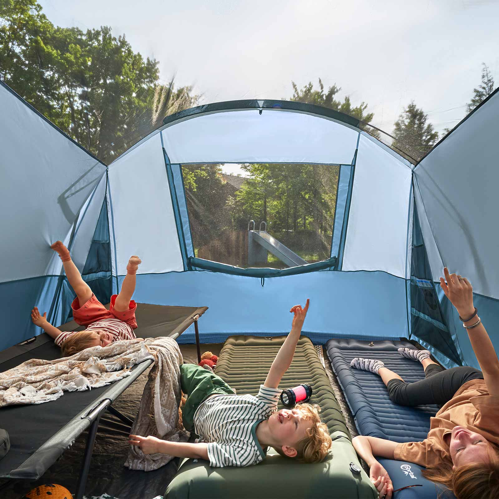 PORTAL 8 Person Family Camping Tent with Screen Porch, Waterproof Large Tunnel Tent with Rainfly And Carry Bag, Easy Setup Big Tall Tent for Outdoor