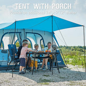 Portal Outdoors 8/10-Person Easy Setup Cabin Tent with Porch