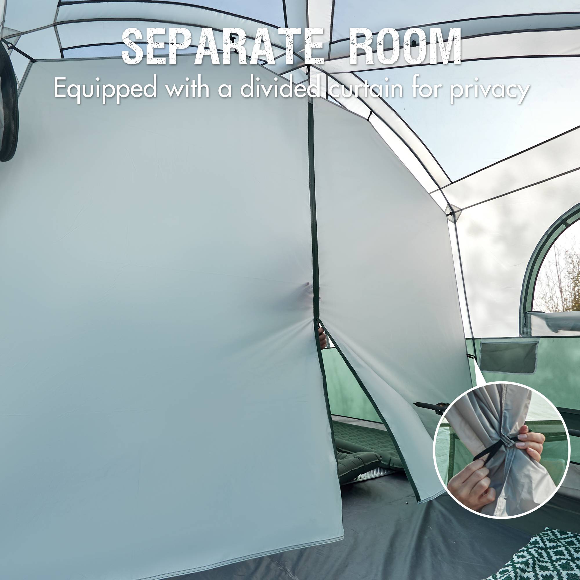 Portal Outdoors 10-Person Easy Setup Cabin Tent with Porch