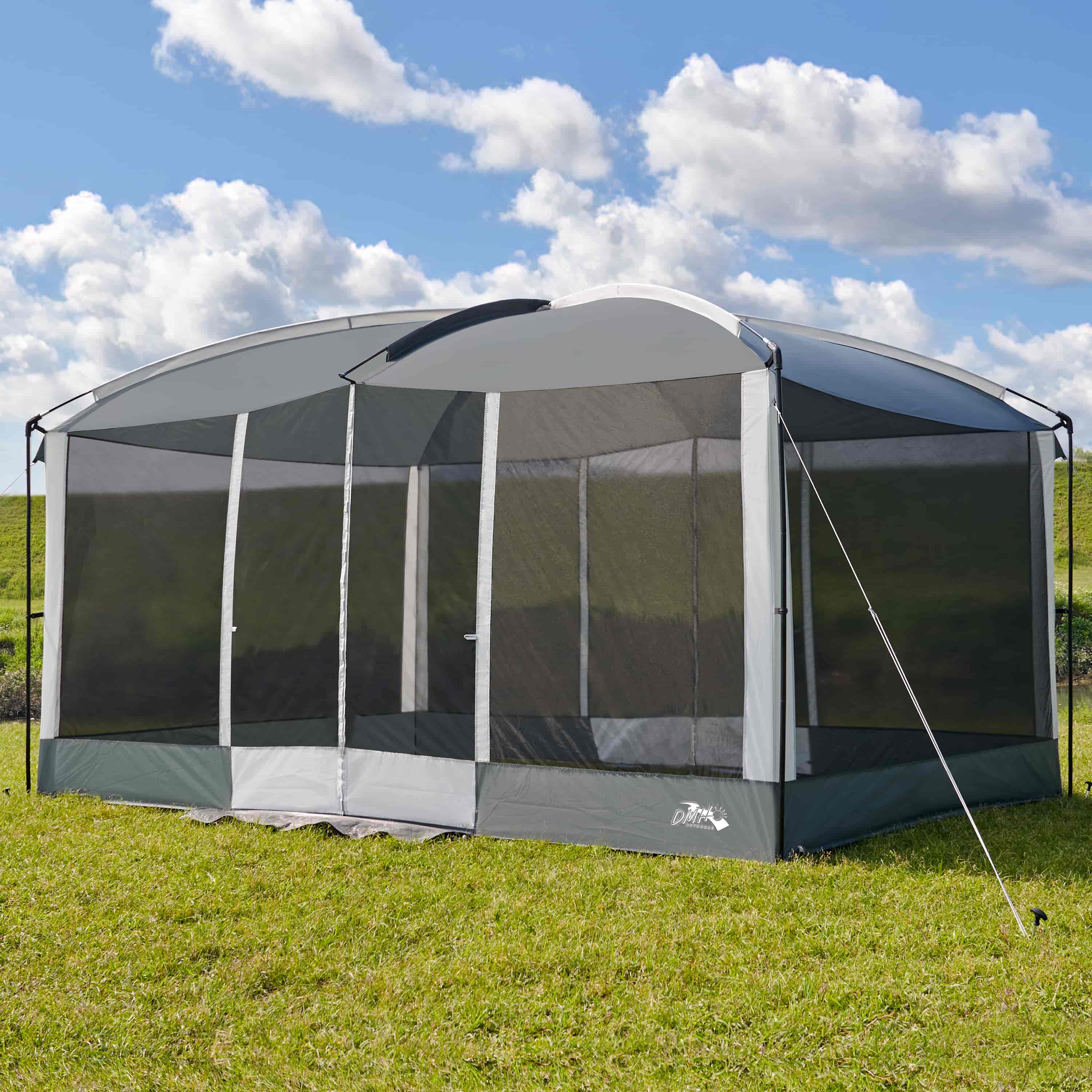 Screen House Tent 13x9ft Screen Room Mesh Gazebos w/ 2 Magnetic Doors, Included Projection Screen, Camping Tent Screened Canopy Shelter for Outdoor